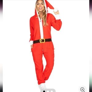 Tipsy Elves Red Santa Jumpsuit - S